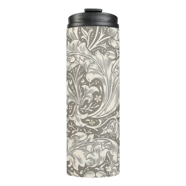 William Morris Bachelor's Button Flower Floral Bot Thermal Tumbler (Front)