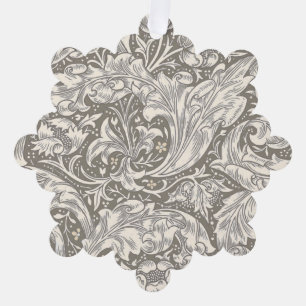 William Morris Bachelor's Button Flower Floral Bot Tree Decoration Card