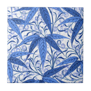 William Morris Bamboo Print, Cobalt Blue & White Tile