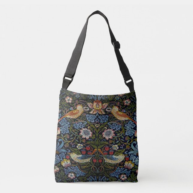 William Morris beautiful pattern, art nouveau, vin Crossbody Bag (Front)