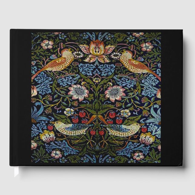 William Morris beautiful pattern, art nouveau, vin Guest Book (Front)