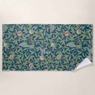 William Morris "Bird and Pomegranate" Beach Towel