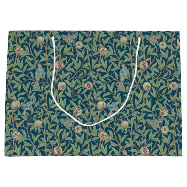 William Morris "Bird and Pomegranate"  Large Gift Bag (Front)