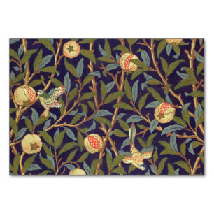 William Morris Bird And Pomegranate Vintage Art Table Number