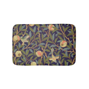William Morris Bird And Pomegranate Vintage Floral Bath Mat