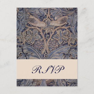 William Morris Bird Pattern Wedding Reply Cards
