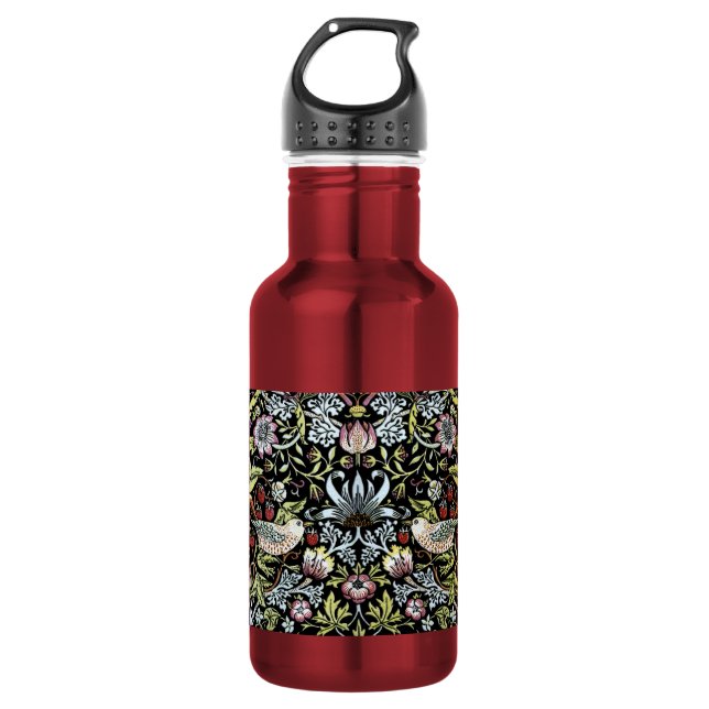 William Morris birds and flowers 2 532 Ml Water Bottle (Front)