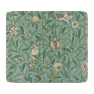 William Morris, Birds and Pommegrenates - Green  Cutting Board