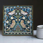 William Morris Birds and Tulips Art Nouveau Tile<br><div class="desc">Welcome to CreaTile! Here you will find handmade tile designs that I have personally crafted and vintage ceramic and porcelain clay tiles, whether stained or natural. I love to design tile and ceramic products, hoping to give you a way to transform your home into something you enjoy visiting again and...</div>