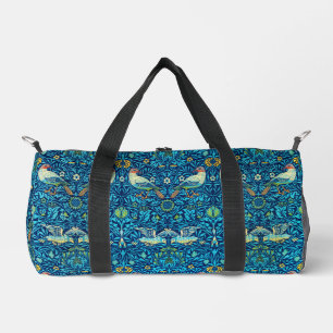 William Morris Birds Blue Vintage Artistic Gym Duffle Bag
