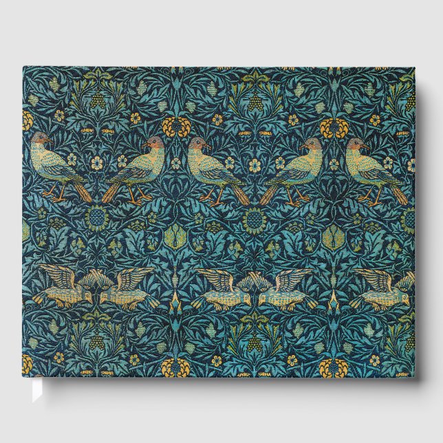 William Morris Birds & Floral Pattern Guest Book (Front)