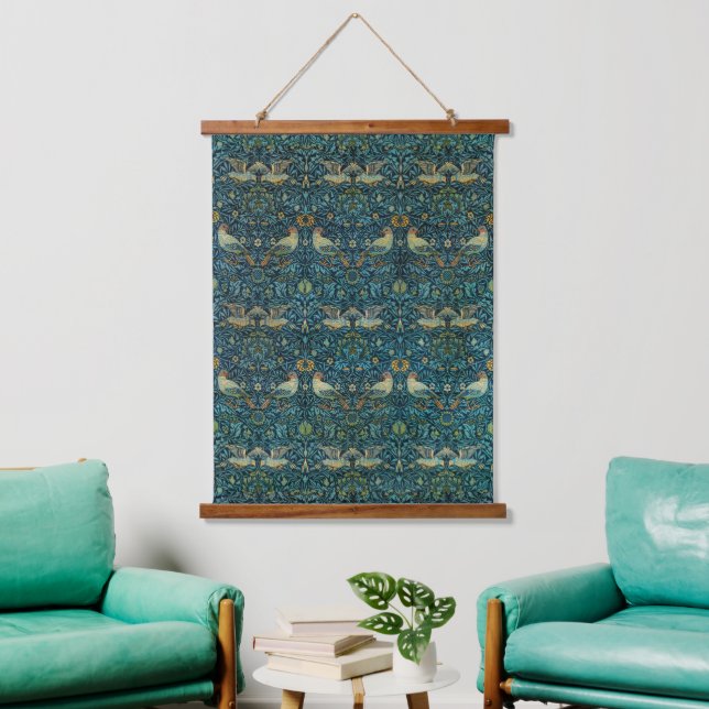 William Morris Birds & Floral Pattern Hanging Tapestry (Living Room)