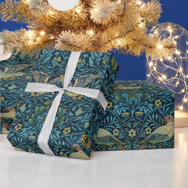 William Morris Birds & Floral Pattern Wrapping Paper (Holidays)