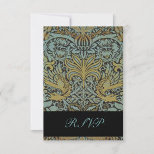 William Morris Birds Reply Cards for Square Invite