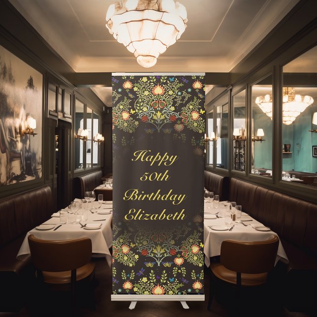 William Morris Birthday Party Retractable Banner (Creator Uploaded)