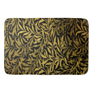 William Morris Black And Gold  Willow Bough Bath Mat