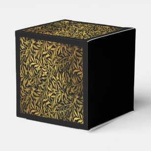 William Morris Black And Gold Willow Bough Favour Box