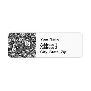 William Morris Black White Grape Vine