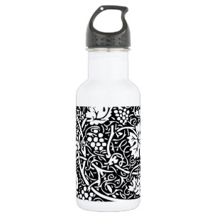 William Morris Black White Grape Vine 532 Ml Water Bottle