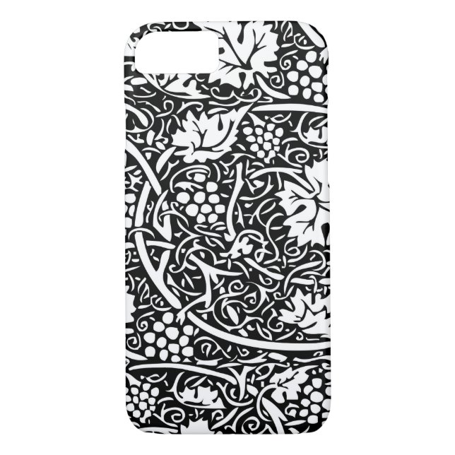 William Morris Black White Grape Vine Case-Mate iPhone Case (Back)
