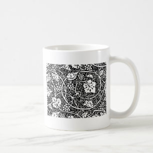 William Morris Black White Grape Vine Coffee Mug
