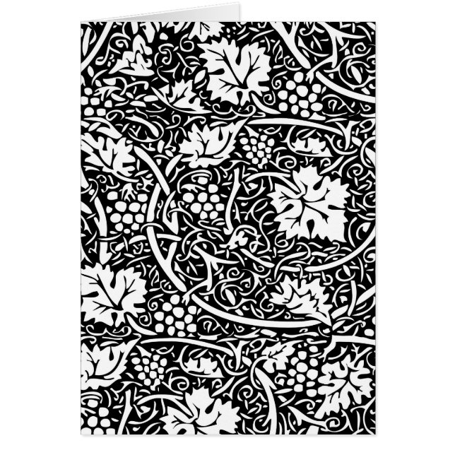 William Morris Black White Grape Vine Pattern (Front)