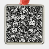 William Morris Black White Grape Vine Pattern