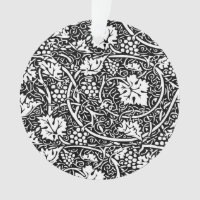 William Morris Black White Grape Vine Pattern