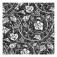 William Morris Black White Grape Vine Pattern