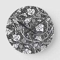 William Morris Black White Grape Vine Pattern