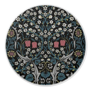 William Morris Blackthorn Floral Art Nouveau Ceramic Knob