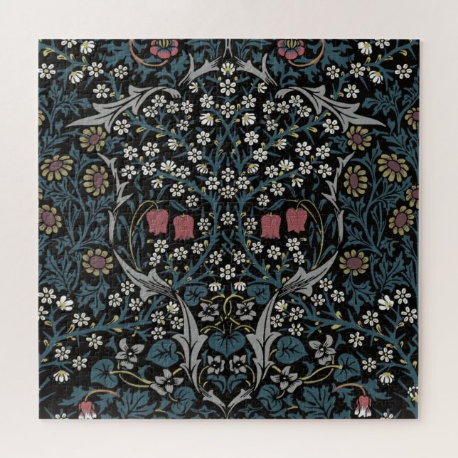 William Morris Blackthorn Floral Art Nouveau Hand- Jigsaw Puzzle (Horizontal)