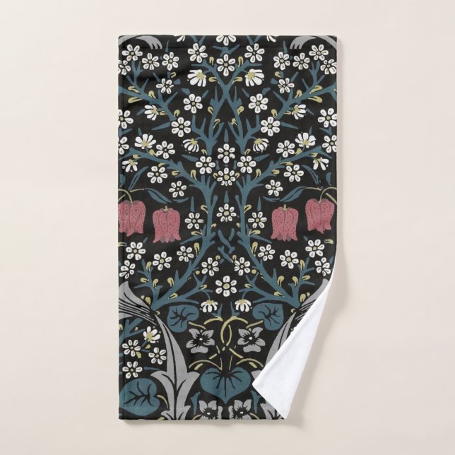 William Morris Blackthorn Floral Art Nouveau Hand Towel (Hand Towel)