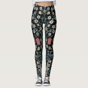 William Morris Blackthorn Floral Art Nouveau Leggings