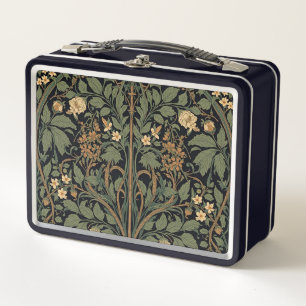 William Morris Blackthorn Floral Art Nouveau  Metal Lunch Box