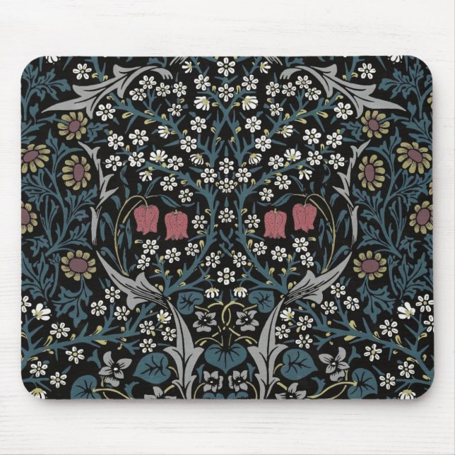 William Morris Blackthorn Floral Art Nouveau Mouse Mat (Front)