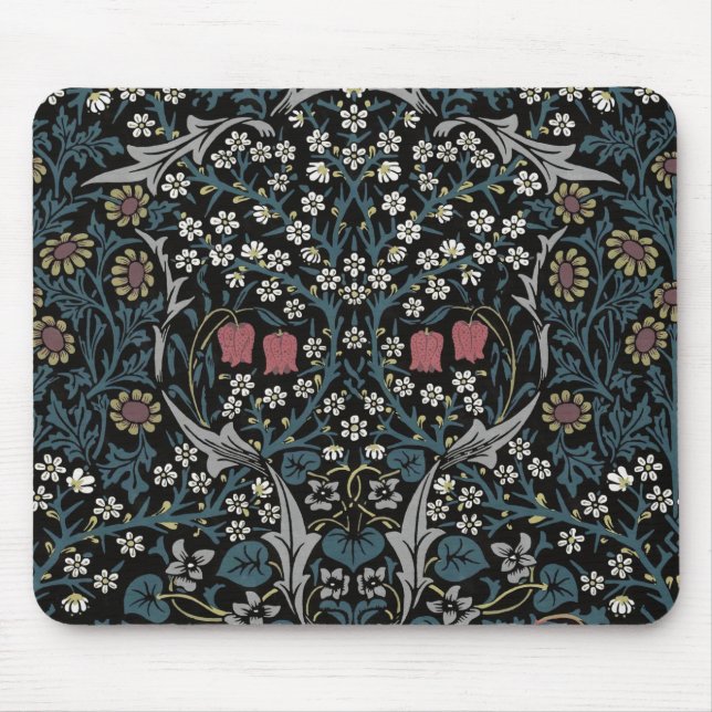 William Morris Blackthorn Floral Art Nouveau Mouse Mat (Front)