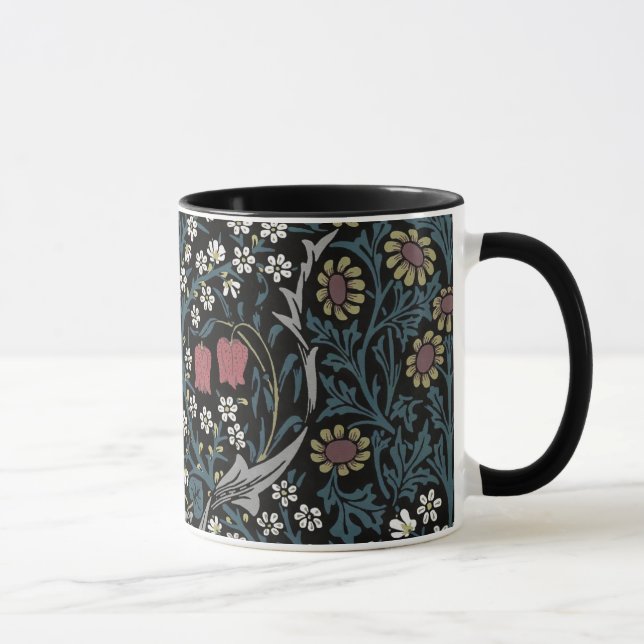 William Morris Blackthorn Floral Art Nouveau Mug (Right)