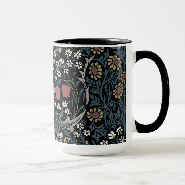 William Morris Blackthorn Floral Art Nouveau Mug (Right)