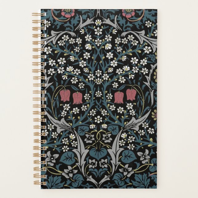 William Morris Blackthorn Floral Art Nouveau Planner (Front)