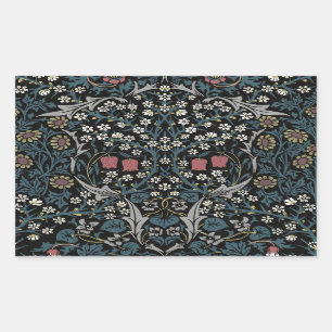 William Morris Blackthorn Floral Art Nouveau Rectangular Sticker