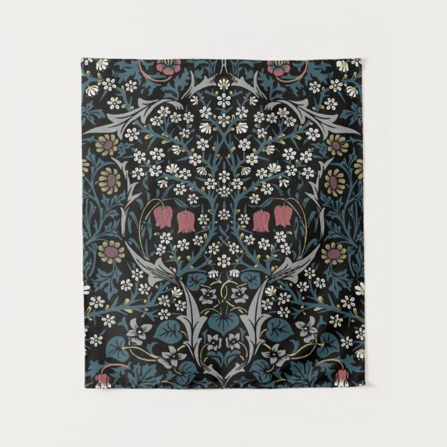 William Morris Blackthorn Floral Art Nouveau Tapestry (Front)
