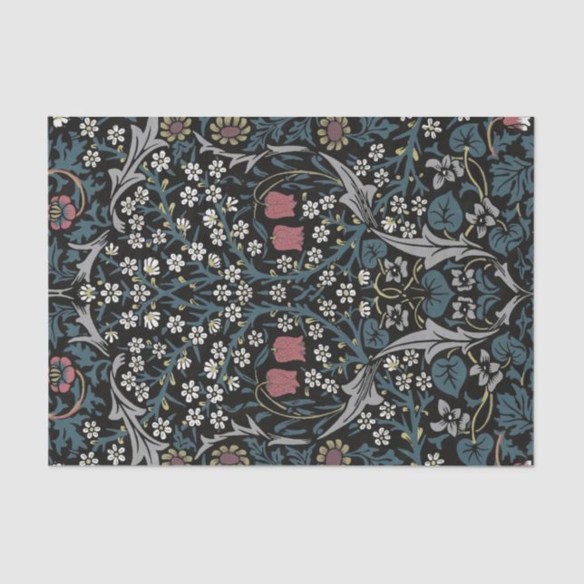 William Morris Blackthorn Floral Art Nouveau Tissue Paper (Front)