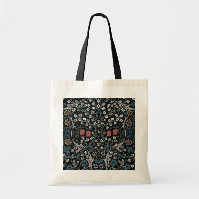 William Morris Blackthorn Floral Art Nouveau Tote Bag (Front)