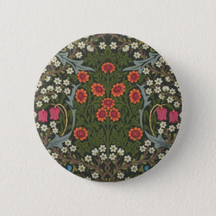 William Morris Blackthorn Garden Flower Classic 6 Cm Round Badge