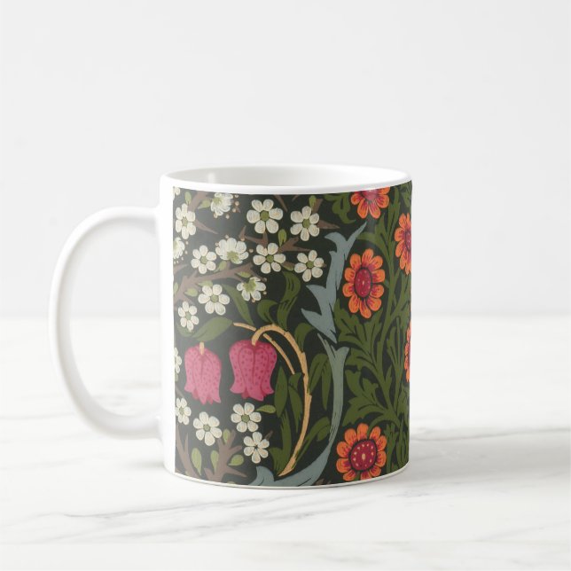 William Morris Blackthorn Garden Flower Classic Coffee Mug (Left)
