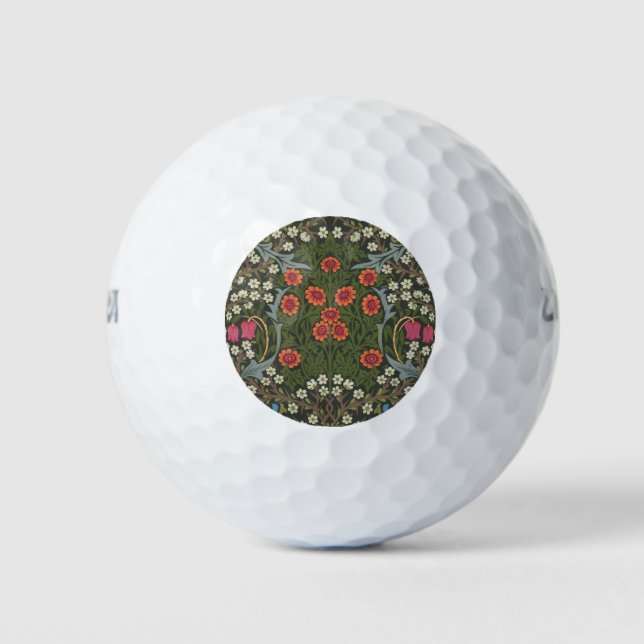 William Morris Blackthorn Garden Flower Classic Golf Balls (Front)