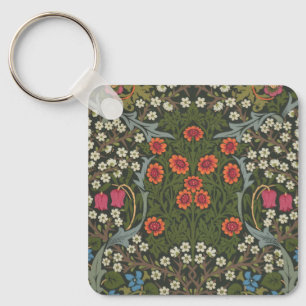 William Morris Blackthorn Garden Flower Classic Key Ring