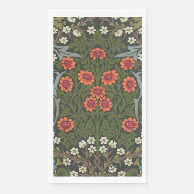William Morris Blackthorn Garden Flower Classic Napkin (Front)