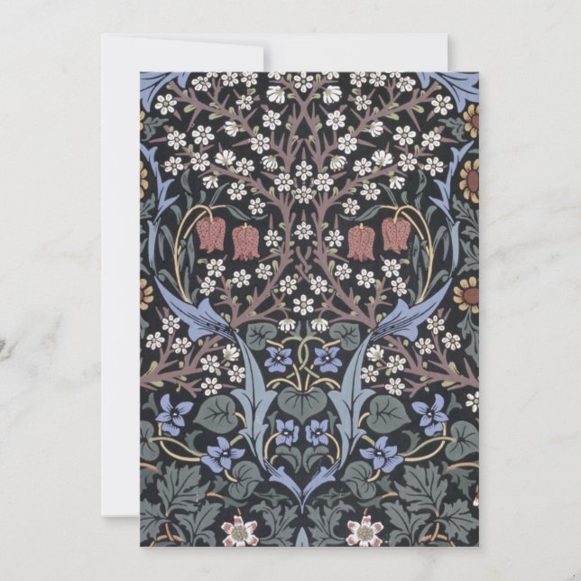 William Morris - Blackthorn Pattern Thank You Card (Front)